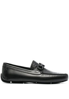 Ferragamo Gancini-logo loafers - Black