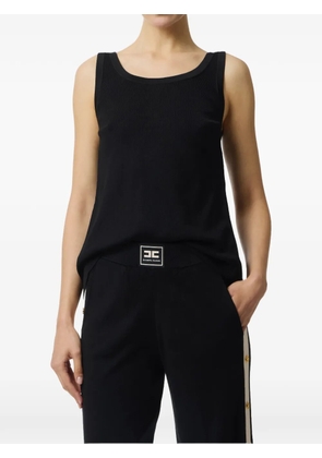 Elisabetta Franchi button striped tank top - Black