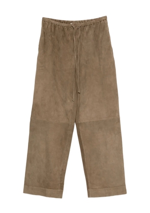By Malene Birger Joanni Suede drawstring suede trousers - Brown