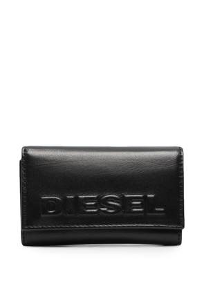 Diesel embossed-logo key case - Black