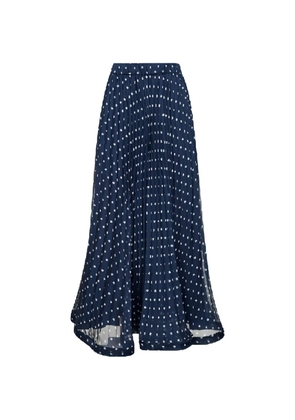 P.A.R.O.S.H. polka-dot pleated skirt - Blue
