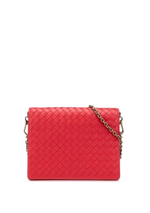 Bottega Veneta Pre-Owned 2012-2025 Nappa Intrecciato Wallet On Chain crossbody bag - Red
