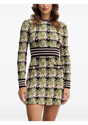 Silvian Heach geometric-pattern mini dress - Green