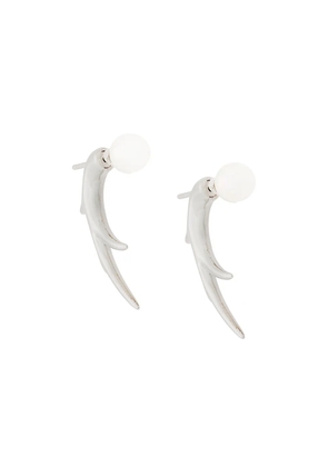 Shaun Leane sterling silver Cherry Blossom pearl Talon earrings