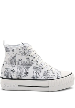 Karl Lagerfeld x Jorge Parra high-top sneakers - White