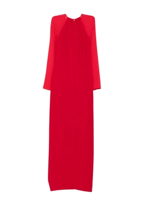 Alberta Ferretti Cardy long-sleeve maxi dress - Red