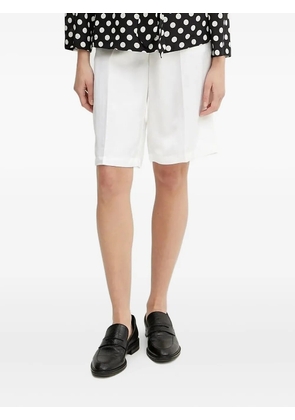BOSS elastic-waist linen shorts - White