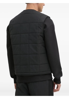 HUGO quilted logo-patch vest - Black