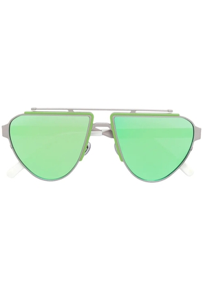 Irresistor Biker geometric frame sunglasses - Metallic