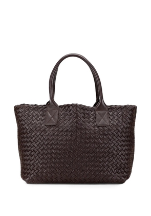 Bottega Veneta Pre-Owned 2012-2025 Lambskin Intreccio Cabat tote bag - Brown
