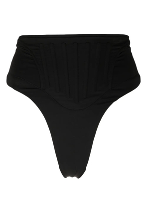 Mugler Corset high-waist bikini bottoms - Black