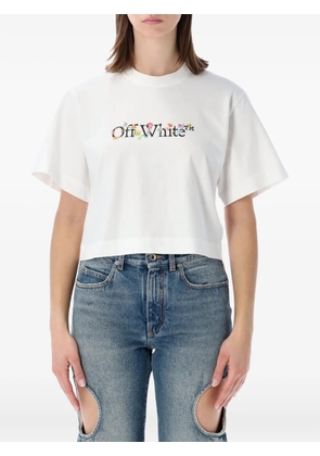 Off-White floral-print crop T-shirt