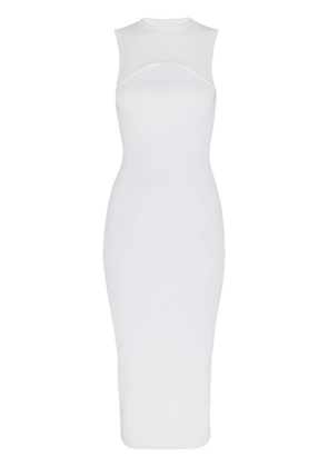 Victoria Beckham cut-out fitted midi dress - White