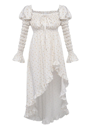 Sleeper floral-print midi dress - White