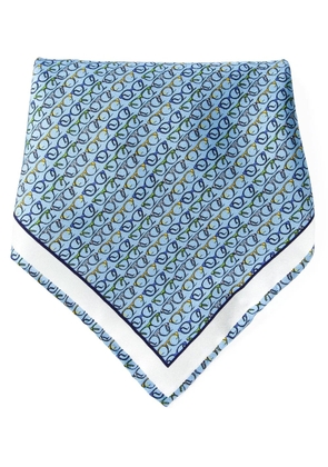FeFè glasses print pocket square - Blue