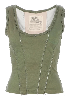 Projet Alabama stitch trim tank top - Green