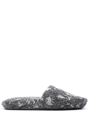Versace jacquard cotton-blend slippers - Grey