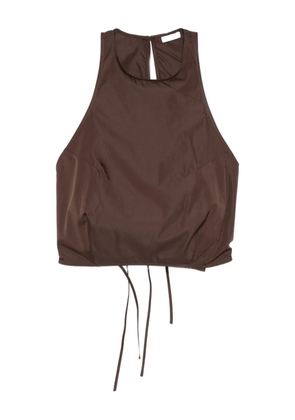 St. Agni tie detail cocoon top - Brown