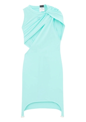 Courrèges cut-out gathered mini dress - Blue
