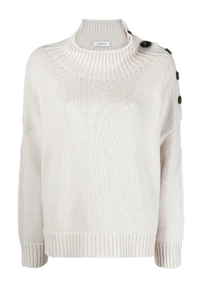 Yves Salomon button turtleneck sweater - Neutrals