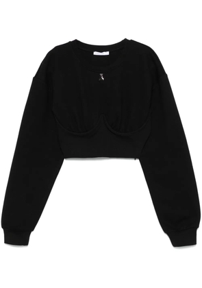 Patrizia Pepe cropped sweatshirt - Black