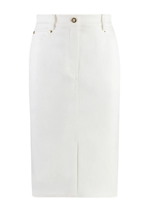 St. John tailored denim midi skirt - White