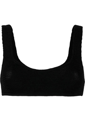 Bond-eye Scout crinkled bikini top - Black