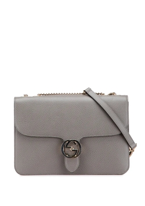 Gucci Pre-Owned 2000-2015 Medium Dollar Calfskin Interlocking G crossbody bag - Grey