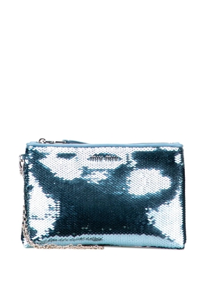 Miu Miu Pre-Owned 2010-2025 Sequin clutch bag - Blue