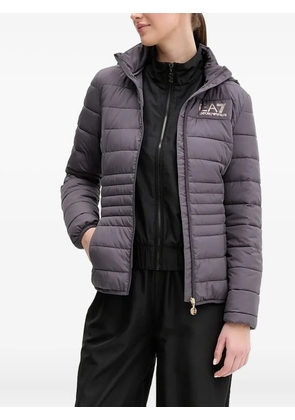 Ea7 Emporio Armani quilted logo-detail jacket - Grey