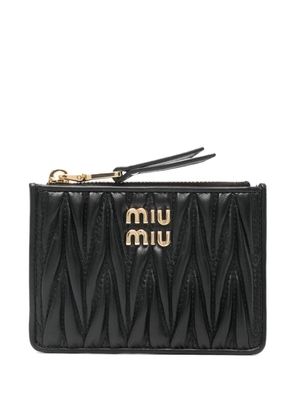 Miu Miu logo-detail wallet - Black