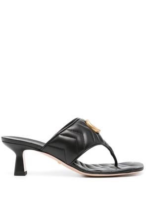 Gucci 60mm Double G leather sandals - Black