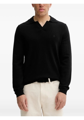 Marc O'Polo V-neck logo sweater - Black
