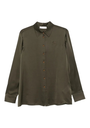 ZIMMERMANN embroidered silk shirt - Green