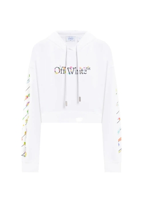 Off-White floral-print hooded knitwear