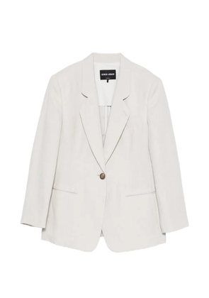 Giorgio Armani button single-breasted blazer - Neutrals
