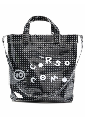 10 CORSO COMO coated logo-print tote bag - Black
