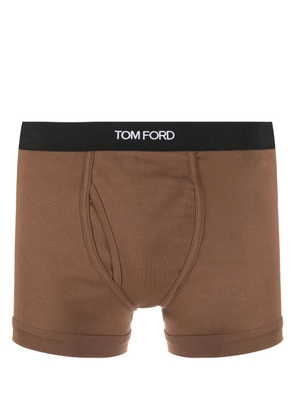 TOM FORD logo-waistband stretch-cotton boxers - Brown