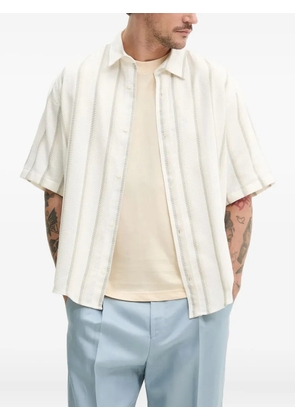 HUGO striped short-sleeved shirt - Neutrals