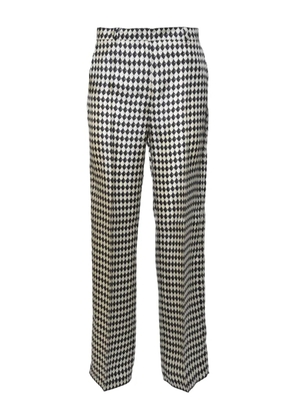 'S Max Mara diamond-pattern cotton trousers - Black