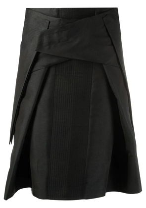 Rick Owens panelled A-line midi skirt - Black