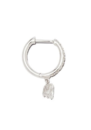 Anita Ko 18kt white gold diamond hoop earring - Silver