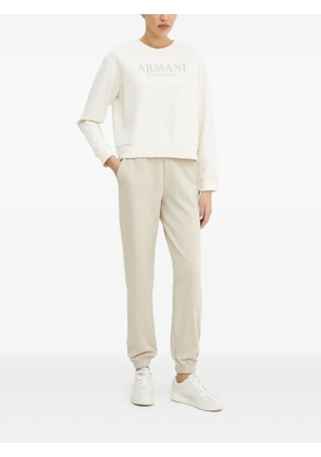 Armani Exchange logo-embellished sweatshirt - White