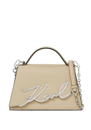 Karl Lagerfeld medium K/Signature cross body bag - Neutrals