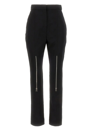 Alexander McQueen pleated wool tapered trousers - Black