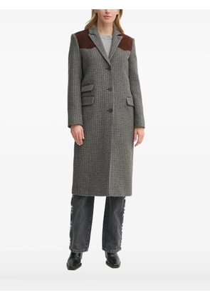 The Kooples houndstooth single-breasted coat - Grey