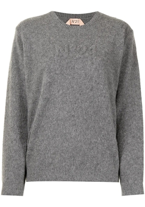 Nº21 embossed logo jumper - Grey