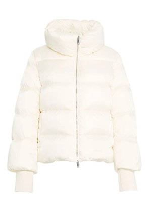 Add quilted puffer jacket - White