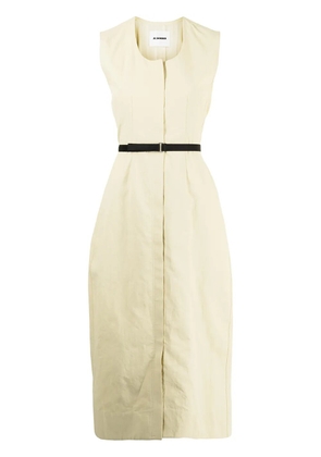 Jil Sander belted midi dress - Yellow