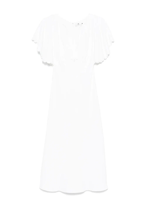 Elisabetta Franchi crepe midi dress - White